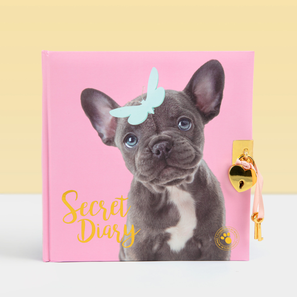 Studio Pets dagboek voor kinderen met slotje en afbeelding Franse bulldog