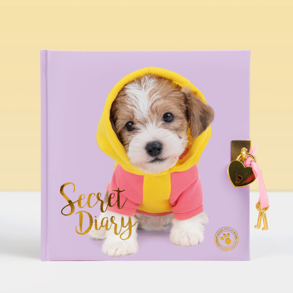 studio-pets-dagboek-met-slotje-hond-jack-russel-jacky Studio Pets dagboek voor kinderen met slotje en afbeelding hondje jack russel
