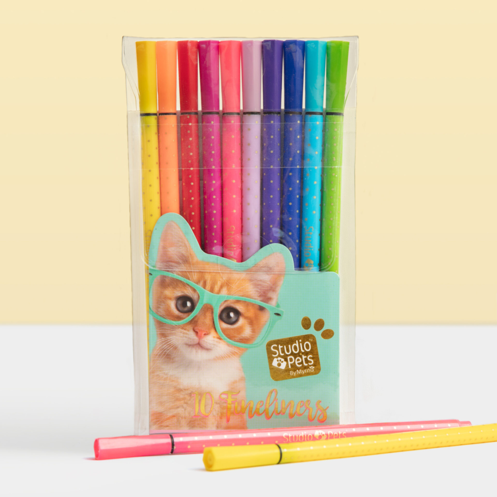 Studio Pets kleurpotloden voor kinderen met rode kitten