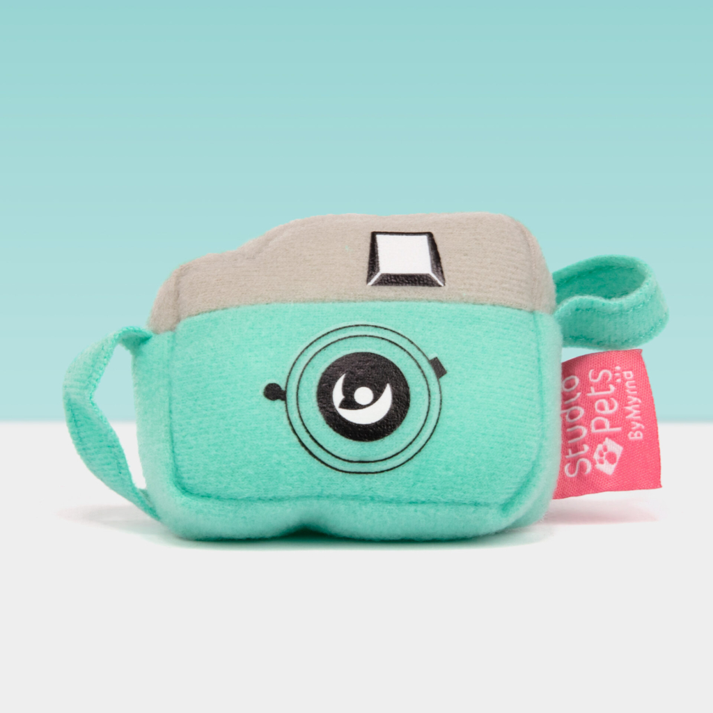 studio-pets-pluche-knuffel-accessoires-camera-turkoois Studio Pets accessoires turquoise camera voor knuffel
