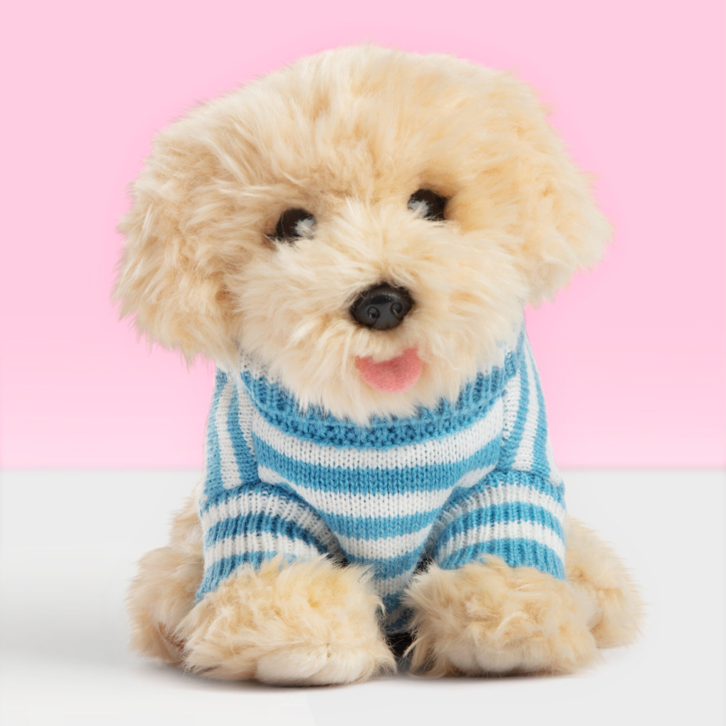 studio-pets-pluche-knuffel-hond-labradoodle-doodle-23cm pluche knuffelhond labradoodle met trui 23 cm