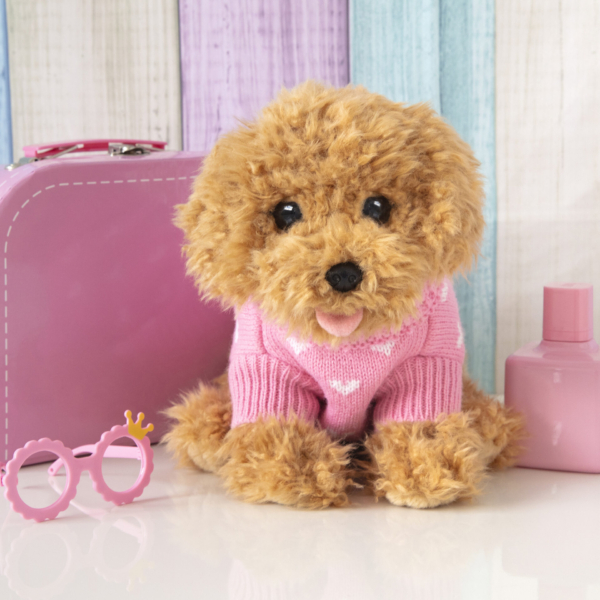 studio-pets-pluche-knuffel-hond-toy-poedel-met-trui-cookie-23cm Pluche knuffelhond poedel 23 cm met trui