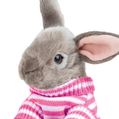 studio pets pluche knuffel konijn met trui 23 cm om lekker mee te knuffelen