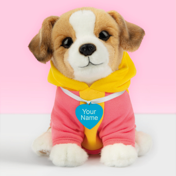 studio-pets-pluche-knuffel-met-naam-blauw-jack-russell-jacky-23cm Gepersonaliseerde Pluche knuffelhond jack russell 23 cm met blauwe naamtag