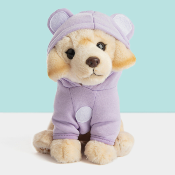 lila hoodie met oortjes voor pluche knuffel