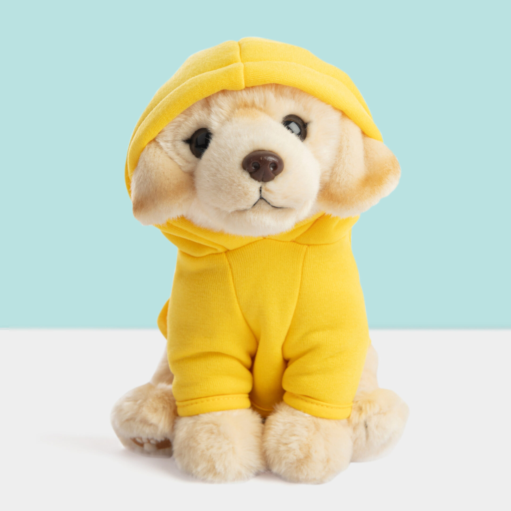 gele hoodie voor pluche knuffel