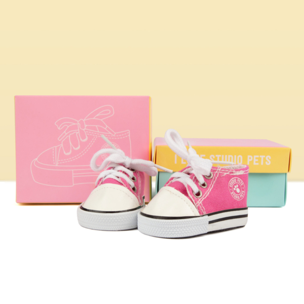 studio-pets-pluche-knuffel-outfit-sneakers-schoentjes-roze-medium-... roze sneakers voor pluche knuffels studio pets