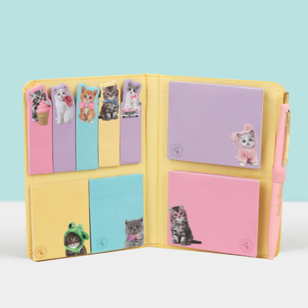 binnenzijde A6 post it notitieboekje met pen ragdoll, van Studio Pets