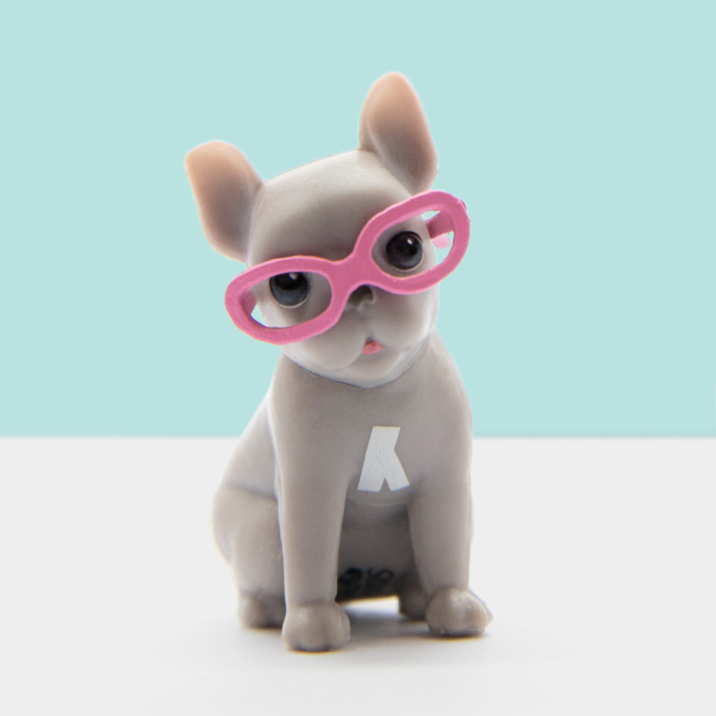 Studio Pets speelgoed figurine Franse bulldog Shady met bril
