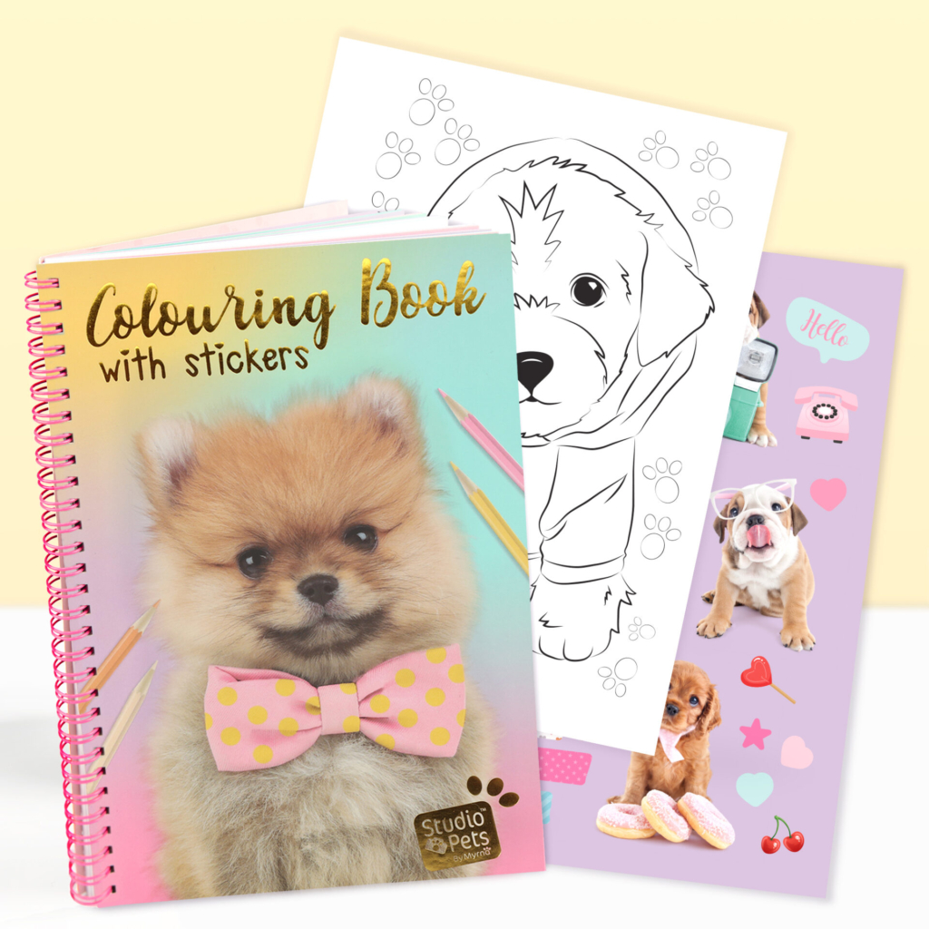 Studio Pets honden kleurboek met stickers A5