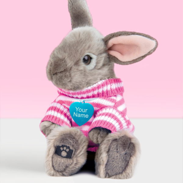 Studio Pets Pluche speelgoedkonijn op batterijen - Honey Bunny met naam 23 cm