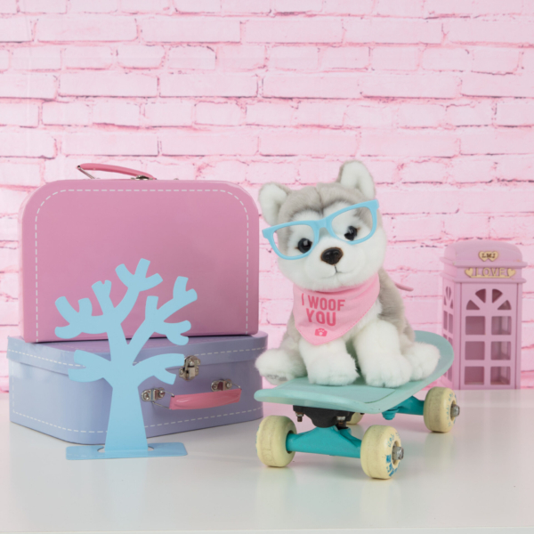 studio-pets-knuffel-outfits-en-accessoires-voor-23cm-knuffel-placeholder-brilletje studio pets knuffel op skateboard - outfits en accessoires - blauw brilletje