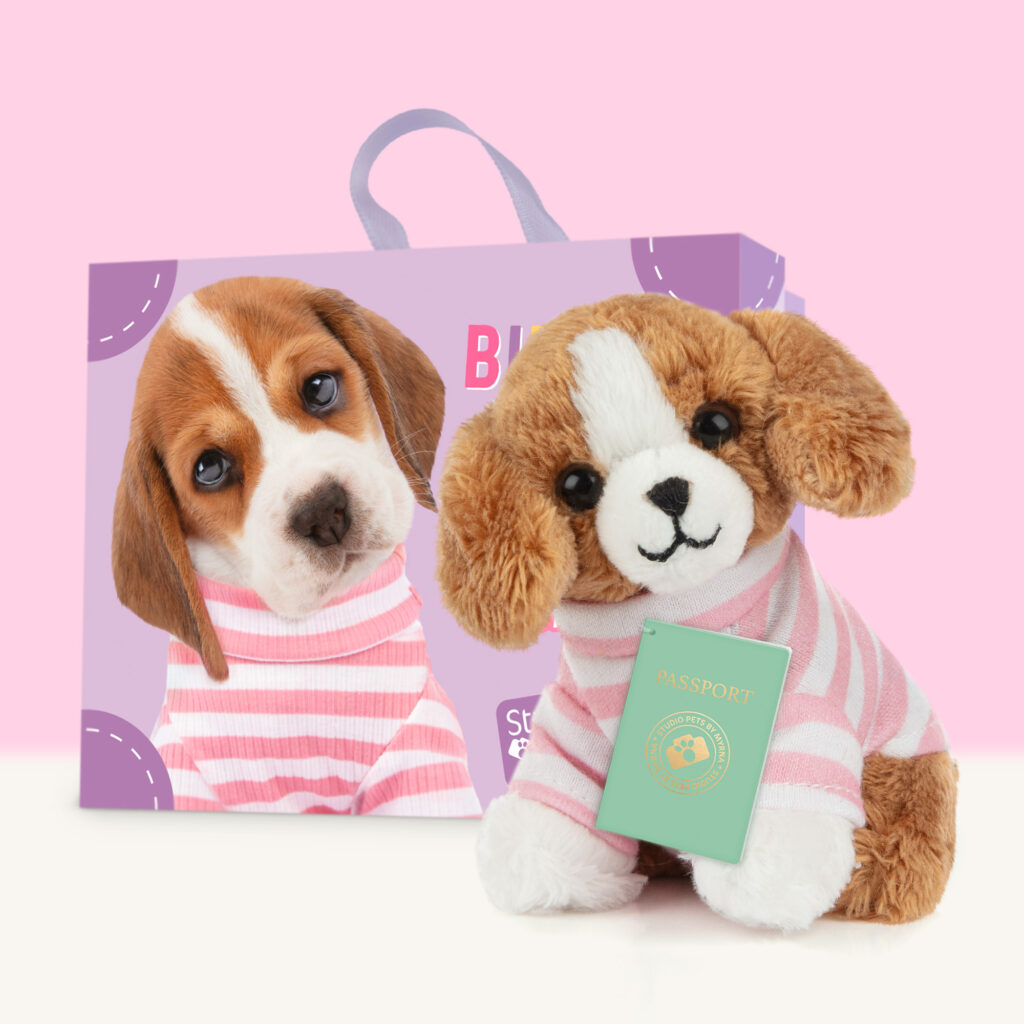 studio-pets-beagle-puppy-billie-8cm-plush-set