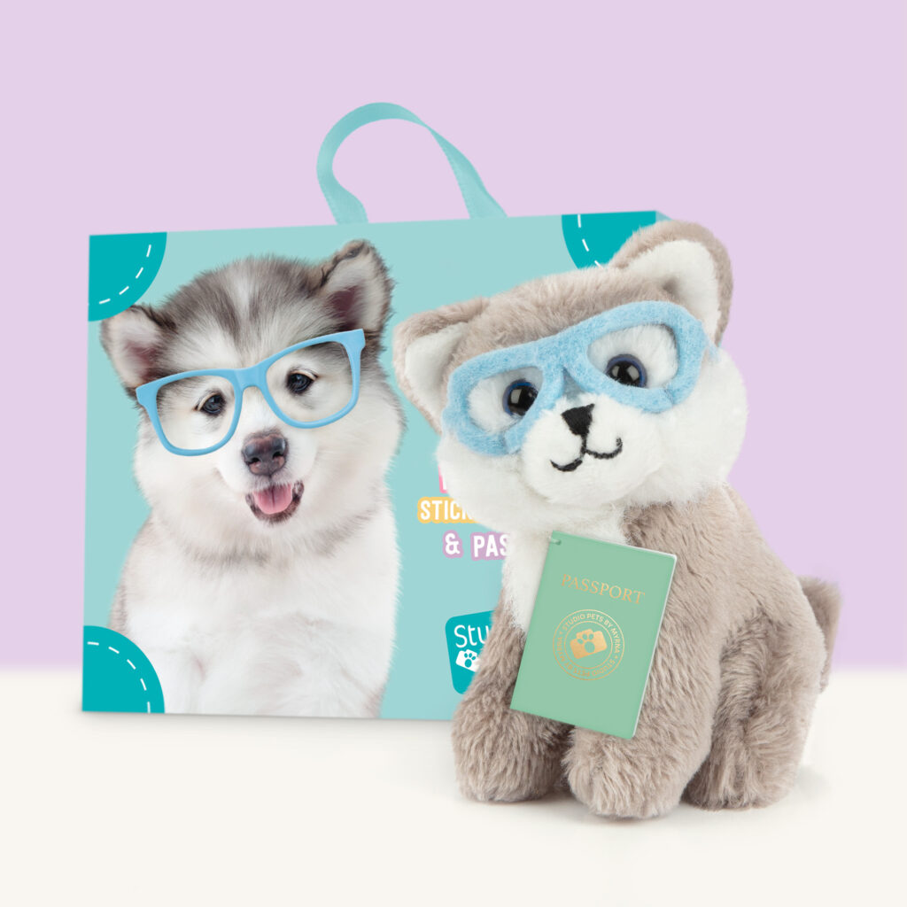 studio-pets-husky-puppy-wolfie-8cm-plush-set