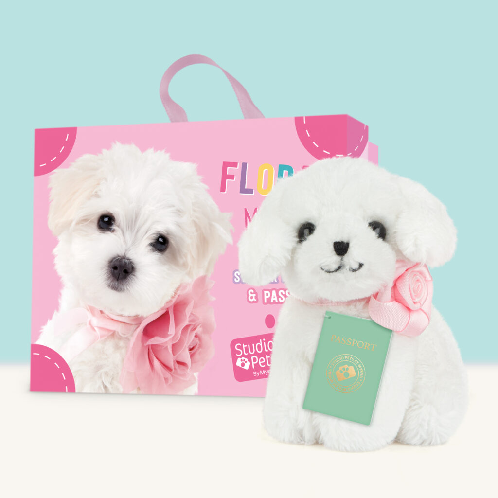 studio-pets-maltese-puppy-flora-8cm-plush-set