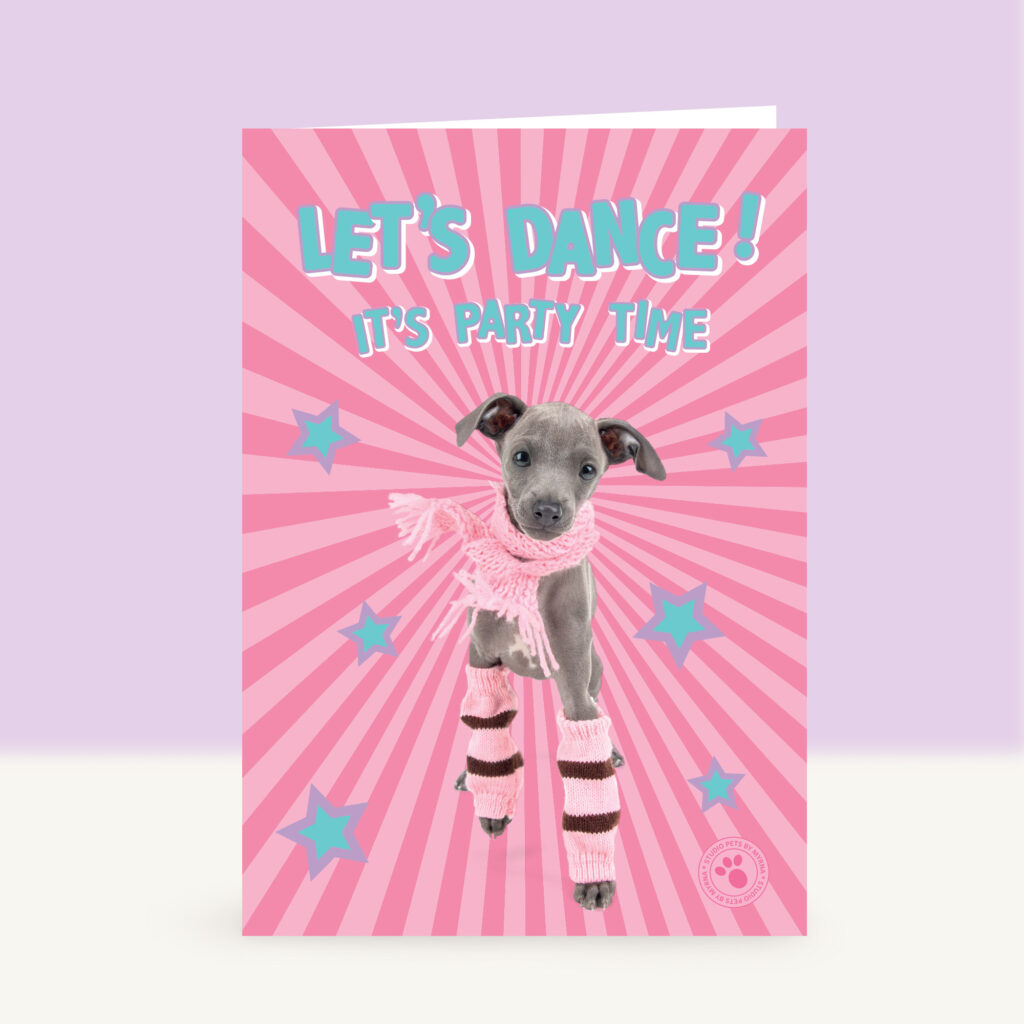 studio-pets-puppy-lets-dance-italian-greyhound-front-funky-card studio-pets-puppy-lets-dance-italian-greyhound-front-funky-card