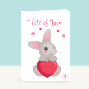Konijn Wenskaart - Lots of love