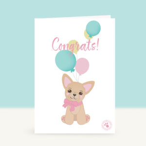 Puppy Wenskaart - Congrats!