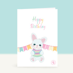 Konijn Verjaardagskaart - Hoppy Birthday
